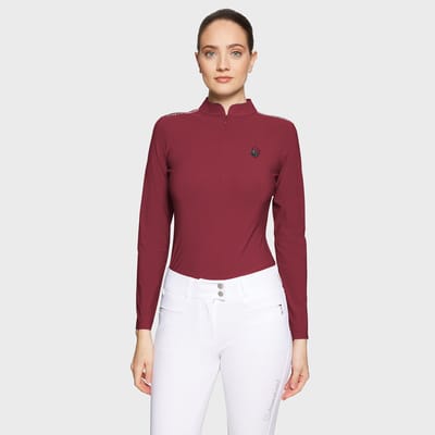 Samshield FW25 Brunella Premium Technisch Top met Halve Rits en Opstaande Kraag - Framboos - M