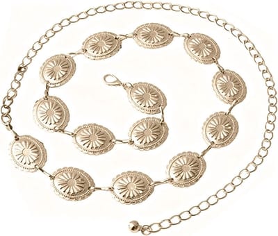 Stijlvolle Western Concho Riem van Metaal voor Jurken, Jeans en Festivals - Modeaccessoire in Goud