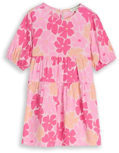 Tom Tailor - Mini-jurk met volant - Maat 92/98 - multicolor flower print