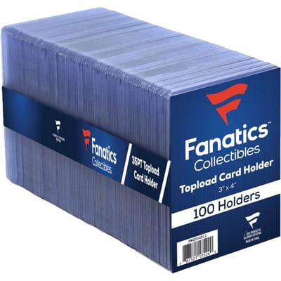 Fanatics Collectibles 35pt 3x4 Top Loaders (100 Holders)