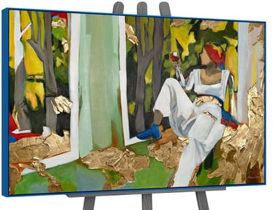 Canvas schilderij groot handgeschilderd inspiratie abstract levendig – YS-Art Gallery – Inspirerende wanddecoratie voor woonkamer – Modern schilderij voor kantoor en hal