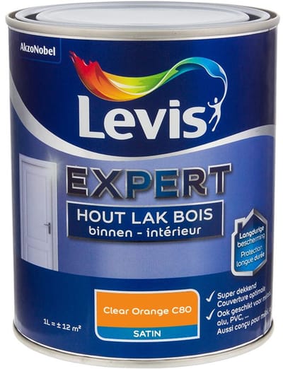 Levis - Expert Hout Lak Binnen Satin Mix - Clear Orange C80 - Mengverf - 1 L