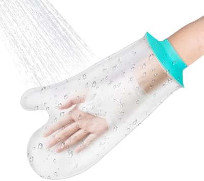 Waterdichte Plakhandschoenen voor Douchegebruik, Herbruikbare en Comfortabele Bescherming voor Pols en Vingers, Ideaal voor Wondverzorging en Sealing Plakkers
