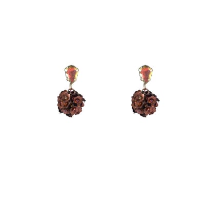 Day&Eve by Go Dutch Label Oorknoppen Bal Bloemen Pailletten Champagne