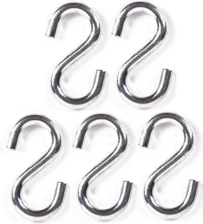 Benson S-haak / ophanghaak - 5x - van metaal - 7.9 mm
