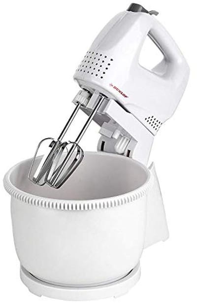 Handmixer met Roterende Kom - 2,5 Liter, 200 Watt, 5 Snelheden en Turbo-Functie