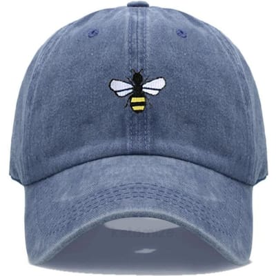 Gewassen Katoen Bijenborduurwerk Baseballpetten Voor Mannen Vrouwen Papa Hoed Verstelbare Snapback Pet Dropshipping gray