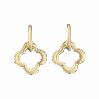 Oorringen met Klaver Vier - Goud -stainless steel - Kywi Jewelry
