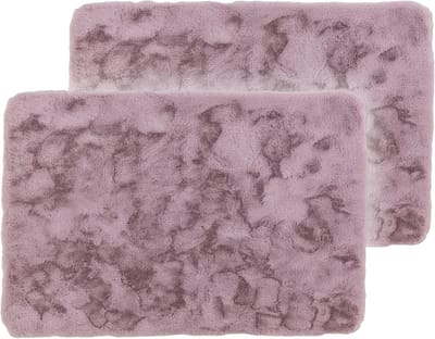 Luxe Badmat Set van 2 - 60 x 90 cm - Erg Zacht en Decoratief - Wasbaar en Antislip