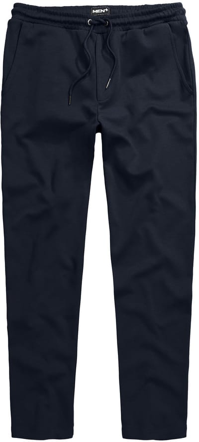 Men Plus - Heren - Jersey broek FLEXLASTIC® Modern Fit elastische instapbroek - Navy blauw - Maat L
