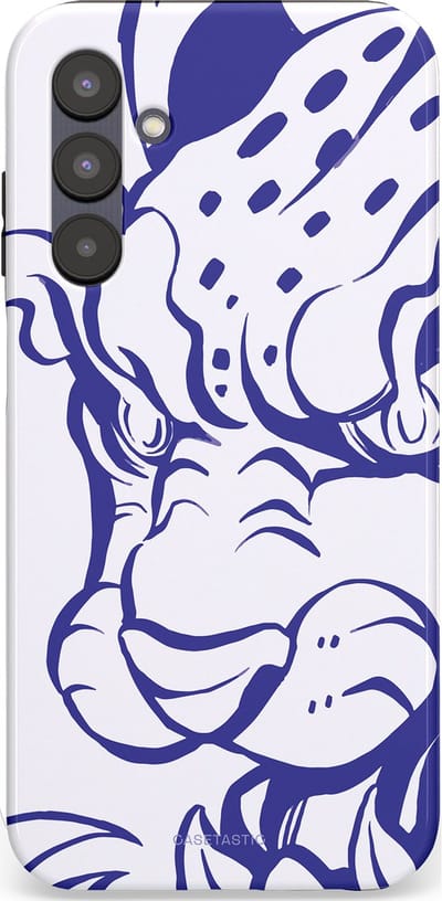 Casetastic Hoesje Geschikt voor Samsung A25 - Stijlvolle Beschermende Duo-layer Case - Blauwe Panter Hoofd