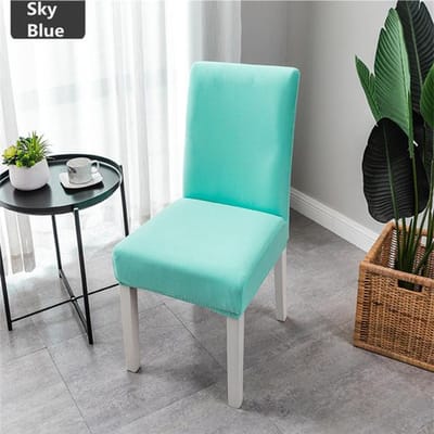Hoge rugleuning effen kleur stoelhoes elastische volledige verpakking verdikte eetkamerstoelhoes spandex stoelhoes hoes voor hotelkamer Universal Size