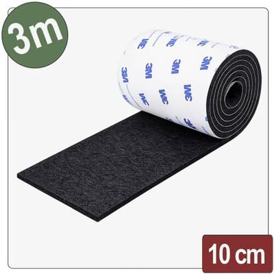 Quadrios 26SA145 Viltglijders Zelfklevend, Rond Zwart (l x b x h) 3000 x 100 x 4 mm 3 m