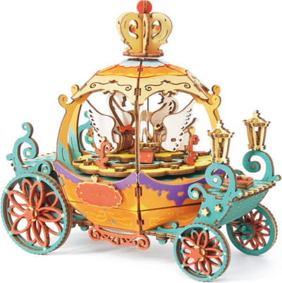 Robotime - Muziekdoos - DIY - 3D - Pumpkin Carriage - Houten Modelbouw