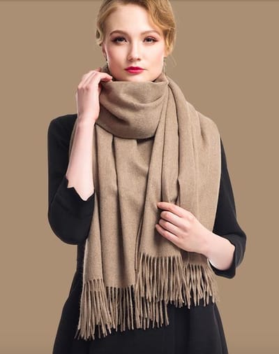 Athemyll kasjmier Sjaal 100% Kasjmier Bruin - 220×50 cm