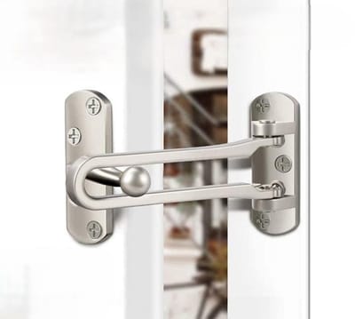 Deurbeveiliging - Antidiefstal deurstopper - Antidiefstal hangslot – Inbraakbeveiliging - Gap Fixer – Kierstandhouder - Zilver - LOUZIR