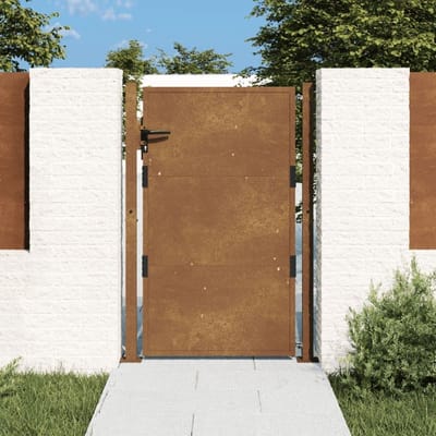 Tuinpoort Metaal - Tuindeur Hek - Tuin Afsluiten - Lasergesneden Ontwerp - 105 x 130 cm - Roestig