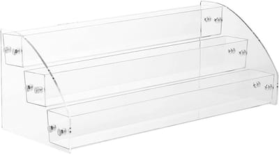 Dailygoods- Nagellakhouder Drielaags - Make-up Organizer - Transparant Acryl - Multifunctioneel Displayrek - Voor Nagellak/Zonnebrillen - 31x13,3x11 cm