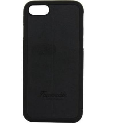 Façonnable, Hoesje geschikt voor iPhone SE (2020)/8/7 - Hardcase met Gekleurde Rand, Zwart