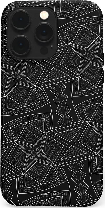 Casetastic Hoesje Geschikt voor Apple iPhone 14 Pro Max Magsafe - Stijlvolle Beschermende Duo-layer Case - Afrikaanse kunst