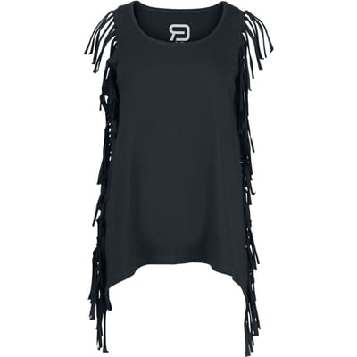 R.E.D. Rock-Engineered Design Zwarte mouwloze top met ronde halslijn - Dames - S