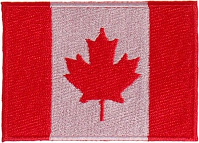 Strijkapplicatie 8x6cm vlag Canada