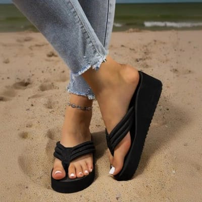 Chaussures pour femmes Sandales d'été pour femmes de haute qualité à bout pincé Mode Perles de ficelle Sandales de plage pour femmes Sandales d'été pour femmes Grandes tailles 43 gray