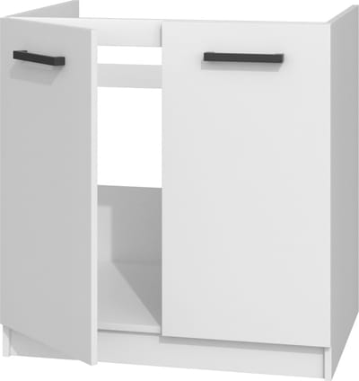 Keukenkastje-Keukenkast Wit-Keukenkastje voor spoelbak 80 cm