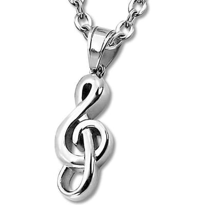 Amanto Ketting Deklan - 316L Staal - Solsleutel - 34x13mm - 50cm