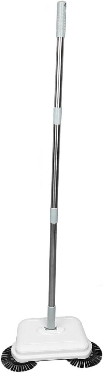 Handmatige Veegmachine - Dweil Veegmachine - Vloeren Reinigen - 2-in-1 Nat Droog - 33 cm breed - Wit