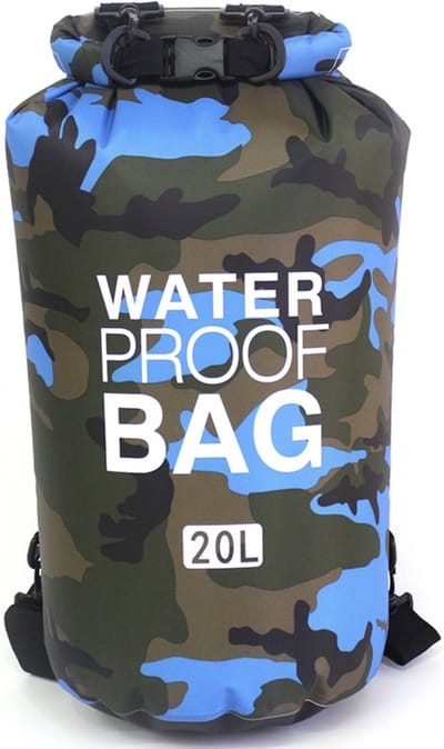Winkrs | Drybag | Waterproof PVC tas | Blauw 20L | Waterdichte zak | Tas voor op het water | Waterproof Kanotas/zeiltas/boottas