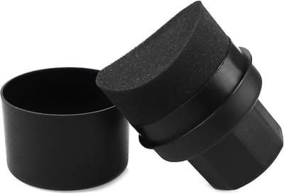 Boogvormige Auto Band Glans Spons met Deckel - Reiniger & Dressings Applicator - Ideaal voor Band Wassen, Polijsten en Glanzen - zwart