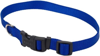Halsband blauw medium (nek 35,5 -50,8 cm) 2 cm breed