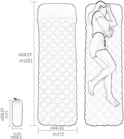 Kampeer Slaapmat - Opblaasbaar Matras Tent - Outdoor Kamperen - Vouwt Compact Op - 1.5 kg - null