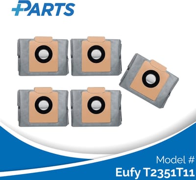 Eufy T2351T11 Stofzakken (5 Stuks, Plus.Parts® alternatief voor T29F70A2)