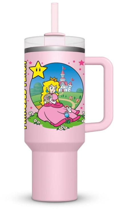 Pyramid International Super Mario Stainless Steel tumbler Peach 1130 ml Kitchen- and Tableware