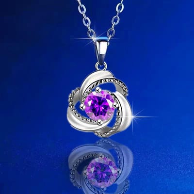 Exquise Dames Ketting Ins Niche Klaver Harten en Pijlen Diamant Bot Ketting Hanger Ketting blue
