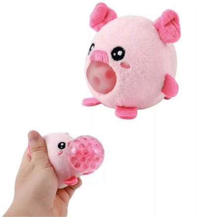 iTotal Mini Zachte Squishy Stressbal Varkentje PIGGY 7.5x7.5x7.5cm | Anti-Stress Bal Voor Hand - Voor Kinderen, Peuters & Volwassenen - Siliconen - Sensorisch Speelgoed - Fidget Toys - Onderarm Trainer