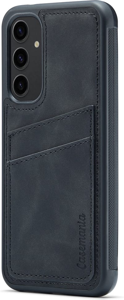 Casemania Hoesje Geschikt voor Samsung Galaxy A25 - Charcoal Gray - Back Cover met Pasjeshouder