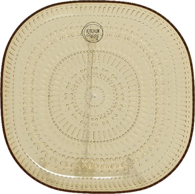 Decoris ontbijtbord - geel - 20,5 cm - kunststof - camping bord/servies
