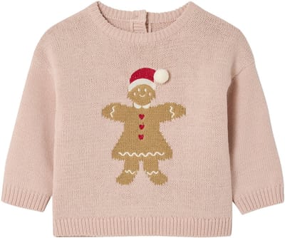 Vertbaudet Kersttrui voor babymeisjes met koekjesmotief