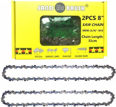 Mini Kettingzaag Ketting 2 Stuks - 8 Inch Kettingzaagaccessoires voor Efficiënt Snoeien