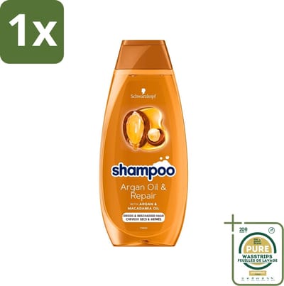 1 x Schwarzkopf - Shampoo Argan Oil & Repair - Voedt & Versterkt - 400 ml- Arganolie - Droog Haar - Beschadigd Haar - Haarverzorging - Haarversterking