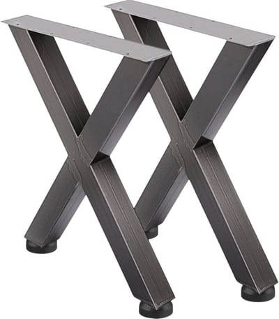 Tafelpoten - Metaal- 2 Stuks X-vormige Kruispoten - Industriële Eettafelpoten - 1000kg Belasting