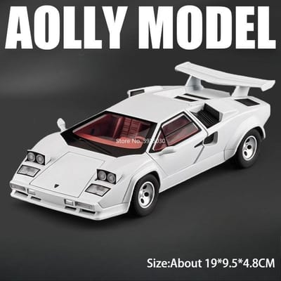 1:24 Lambor Countach Lp500S Modellen Auto's Speelgoed Legering Diecast Deuren Openen Supercar Met Terugtrekmechanisme Miniatuur Voertuig Kinderen Beste Cadeaus