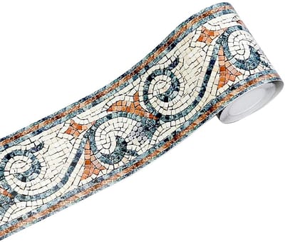 Dailygoods- Behang Grens Zelfklevend - Decoratie Woonkamer/Keuken - PVC Materiaal - 2 Rollen - 10x500cm - Slijtvast en Duurzaam - Wanddecoratie