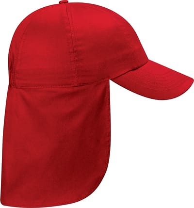 Beechfield Junior Kids Unisex Legionairkapje voor kinderen (Klassiek rood)