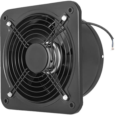 Extracteur de Ventilation Industriel Axial Métal 250MM/10 Pouces Ventilateur Extracteur d'Air (250MM/10 Pouces)