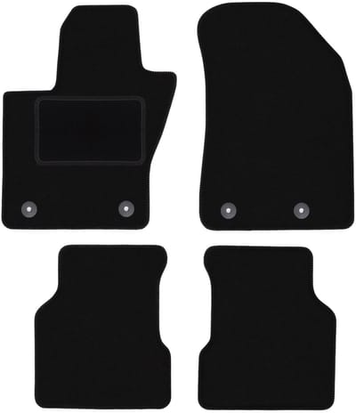 Zwarte veloursmatten voor: Jeep Compass II MP SUV (2017-)