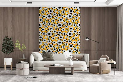 Behang - Fotobehang Patronen - Sport - Voetbal - Jongens - Kinderen - Kids - Jongen - Breedte 200 cm x hoogte 300 cm